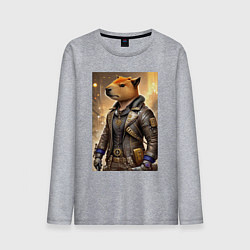 Мужской лонгслив Cool capybara - steampunk - neural network
