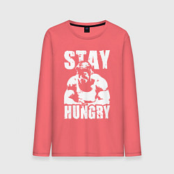 Лонгслив хлопковый мужской Arnold motivation, цвет: коралловый