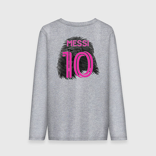 Мужской лонгслив Лионель Месси Интер Майами 10 / Меланж – фото 2