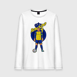 Лонгслив хлопковый мужской Криштиану Роналду 7 Аль Наср, цвет: белый