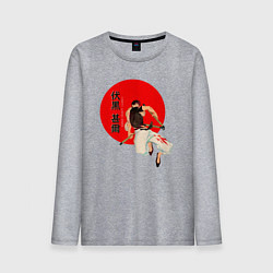 Лонгслив хлопковый мужской Touji Fushiguro, цвет: меланж