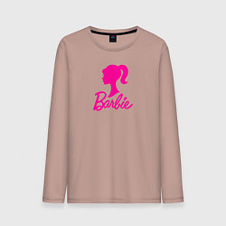 Мужской лонгслив Розовый логотип Барби