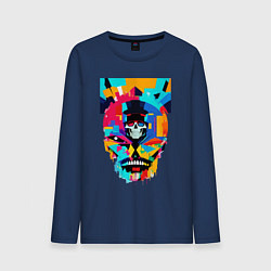 Мужской лонгслив Funny skull - pop art