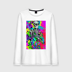 Мужской лонгслив Funny skeleton - pop art