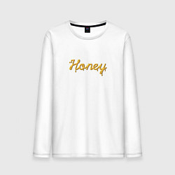 Мужской лонгслив Медовый шрифт Honey