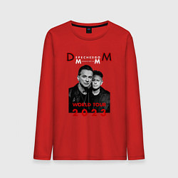 Лонгслив хлопковый мужской Depeche Mode 2023 Memento Mori - Dave & Martin 09, цвет: красный