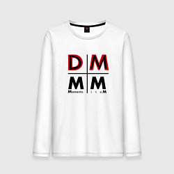 Лонгслив хлопковый мужской Depeche Mode - Memento Mori Logo DM, цвет: белый