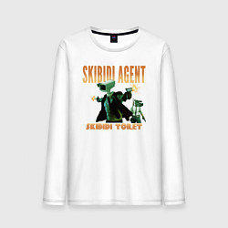 Мужской лонгслив Skibidi toilet agent