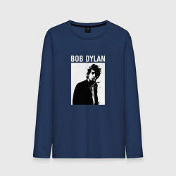 Лонгслив хлопковый мужской Tribute to Bob Dylan, цвет: тёмно-синий