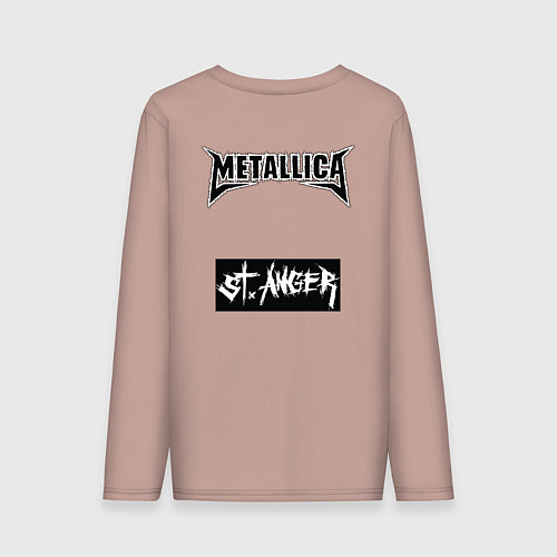 Мужской лонгслив Обложка альбома St Anger группы Metallica / Пыльно-розовый – фото 2