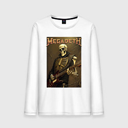 Мужской лонгслив Megadeth - skeleton - heavy metal