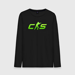 Мужской лонгслив CS2 green logo