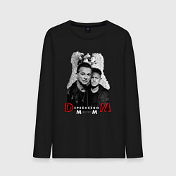 Лонгслив хлопковый мужской Depeche Mode - Dave Gahan and Martin Gore, цвет: черный