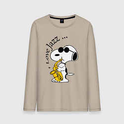 Мужской лонгслив I love jazz