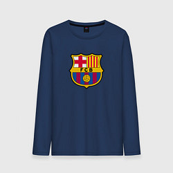 Лонгслив хлопковый мужской Barcelona fc sport, цвет: тёмно-синий