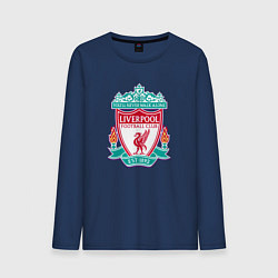 Лонгслив хлопковый мужской Liverpool fc sport collection, цвет: тёмно-синий