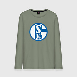 Лонгслив хлопковый мужской Schalke 04 fc club, цвет: авокадо