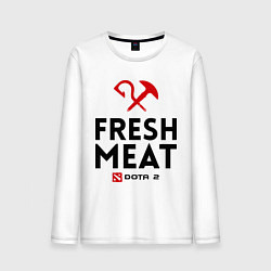 Лонгслив хлопковый мужской Fresh Meat, цвет: белый