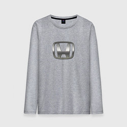 Лонгслив хлопковый мужской Honda sport auto silver, цвет: меланж