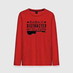 Мужской лонгслив Легко отвлекается на гитары