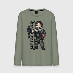 Лонгслив хлопковый мужской Vault - Snake solid, цвет: авокадо