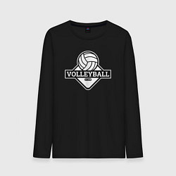 Лонгслив хлопковый мужской Volleyball club, цвет: черный