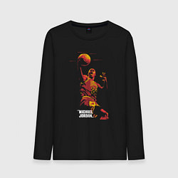 Лонгслив хлопковый мужской Flying Jordan, цвет: черный