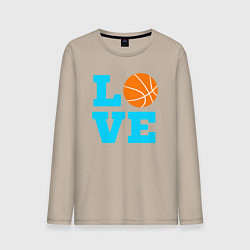 Мужской лонгслив Любовь к баскетболу