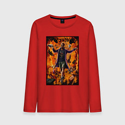 Лонгслив хлопковый мужской Postal - почтальон, цвет: красный