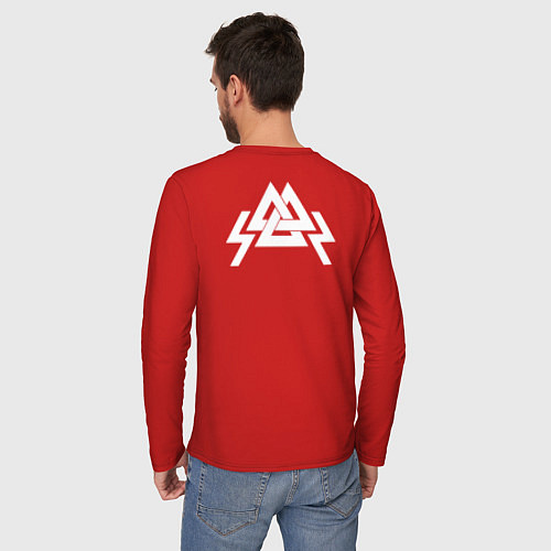Мужской лонгслив Молот Тора / Красный – фото 4