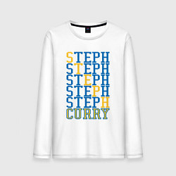 Лонгслив хлопковый мужской Steph Curry, цвет: белый