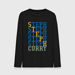 Лонгслив хлопковый мужской Steph Curry, цвет: черный