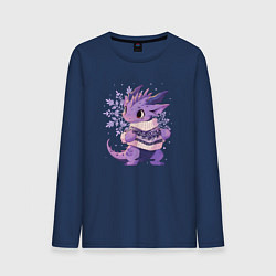 Мужской лонгслив Фиолетовый дракон в свитере