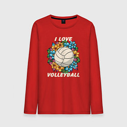 Мужской лонгслив I love volleyball