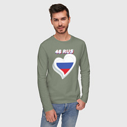 Лонгслив хлопковый мужской 46 регион Курская область, цвет: авокадо — фото 2