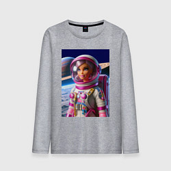 Лонгслив хлопковый мужской Барби - крутой космонавт, цвет: меланж