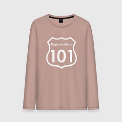 Лонгслив хлопковый мужской Depeche Mode - 101, цвет: пыльно-розовый