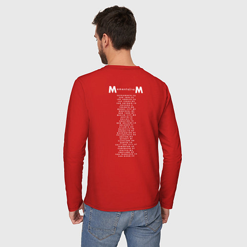 Мужской лонгслив Depeche Mode - Memento mori tour merch / Красный – фото 4