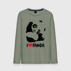 Мужской лонгслив I love panda