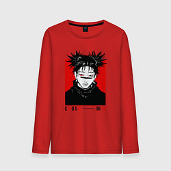 Лонгслив хлопковый мужской Чосо - Магическая битва, цвет: красный