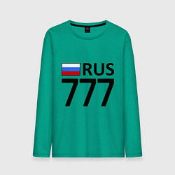 Лонгслив хлопковый мужской RUS 777 цвета зеленый — фото 1