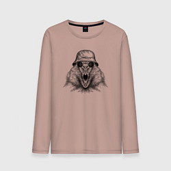 Мужской лонгслив Суслик в панаме и очках