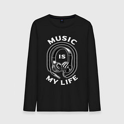 Мужской лонгслив Музыка is my life