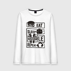 Мужской лонгслив Eat sleep hardstyle