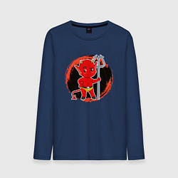 Мужской лонгслив Маленький сатана с трезубцем