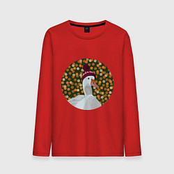 Лонгслив хлопковый мужской Гугусик, цвет: красный