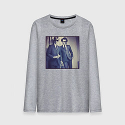Лонгслив хлопковый мужской Поэты, цвет: меланж