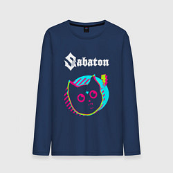 Мужской лонгслив Sabaton rock star cat