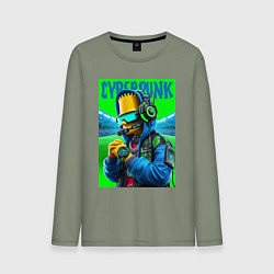 Мужской лонгслив Cyber Bart Simpson - ai art fantasy