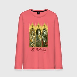 Лонгслив хлопковый мужской St trinity, цвет: коралловый